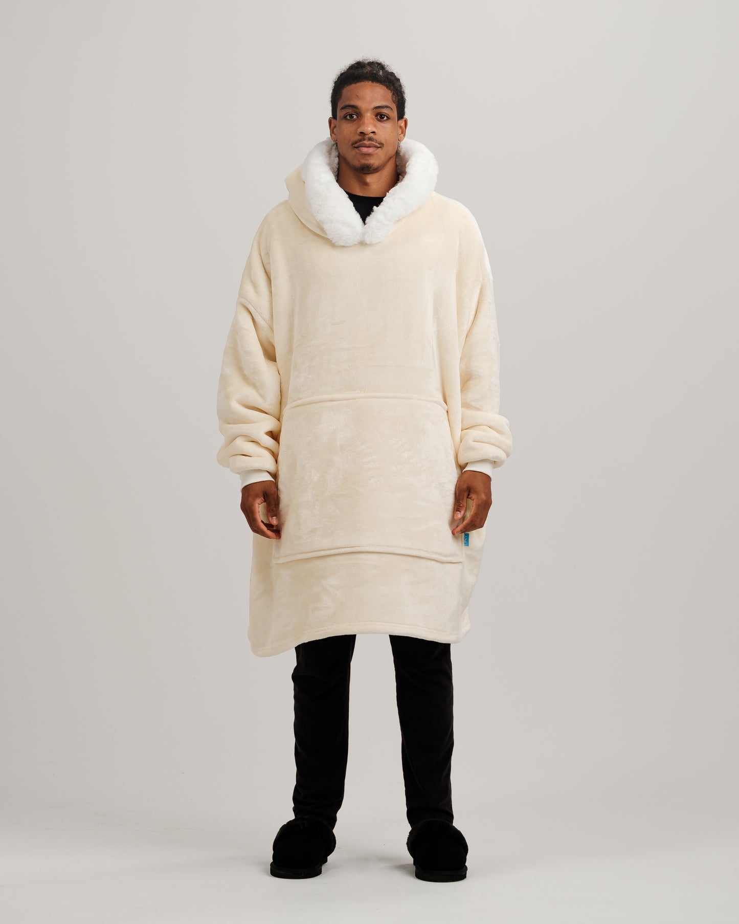 ONY Furlined Hoodie Blanket - Cream - It's Ony