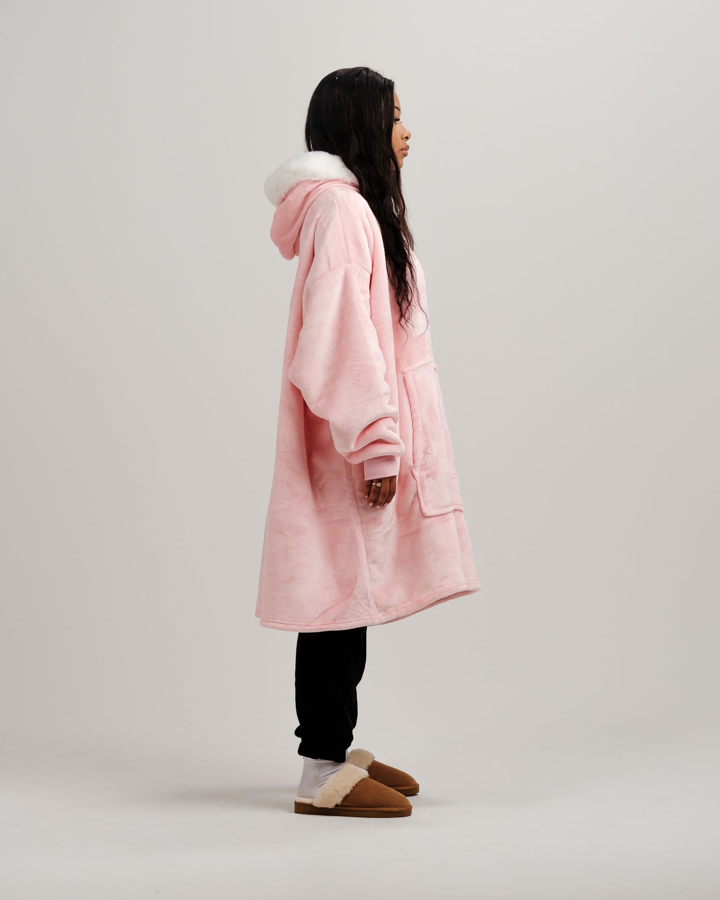 ONY Furlined Hoodie Blanket - Pink - It's Ony