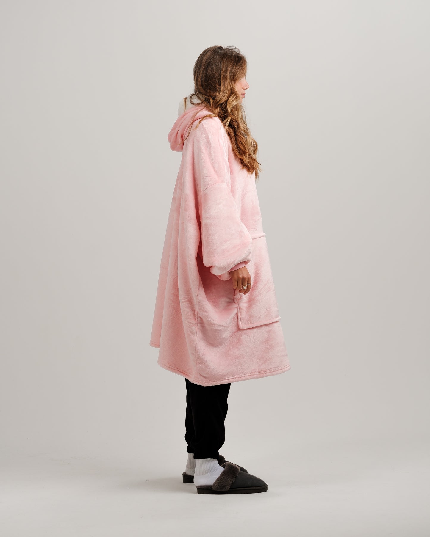 ONY Furlined Hoodie Blanket - Pink - It's Ony
