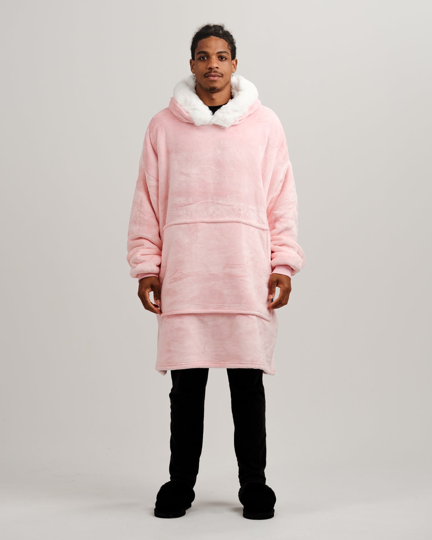 ONY Furlined Hoodie Blanket - Pink - It's Ony
