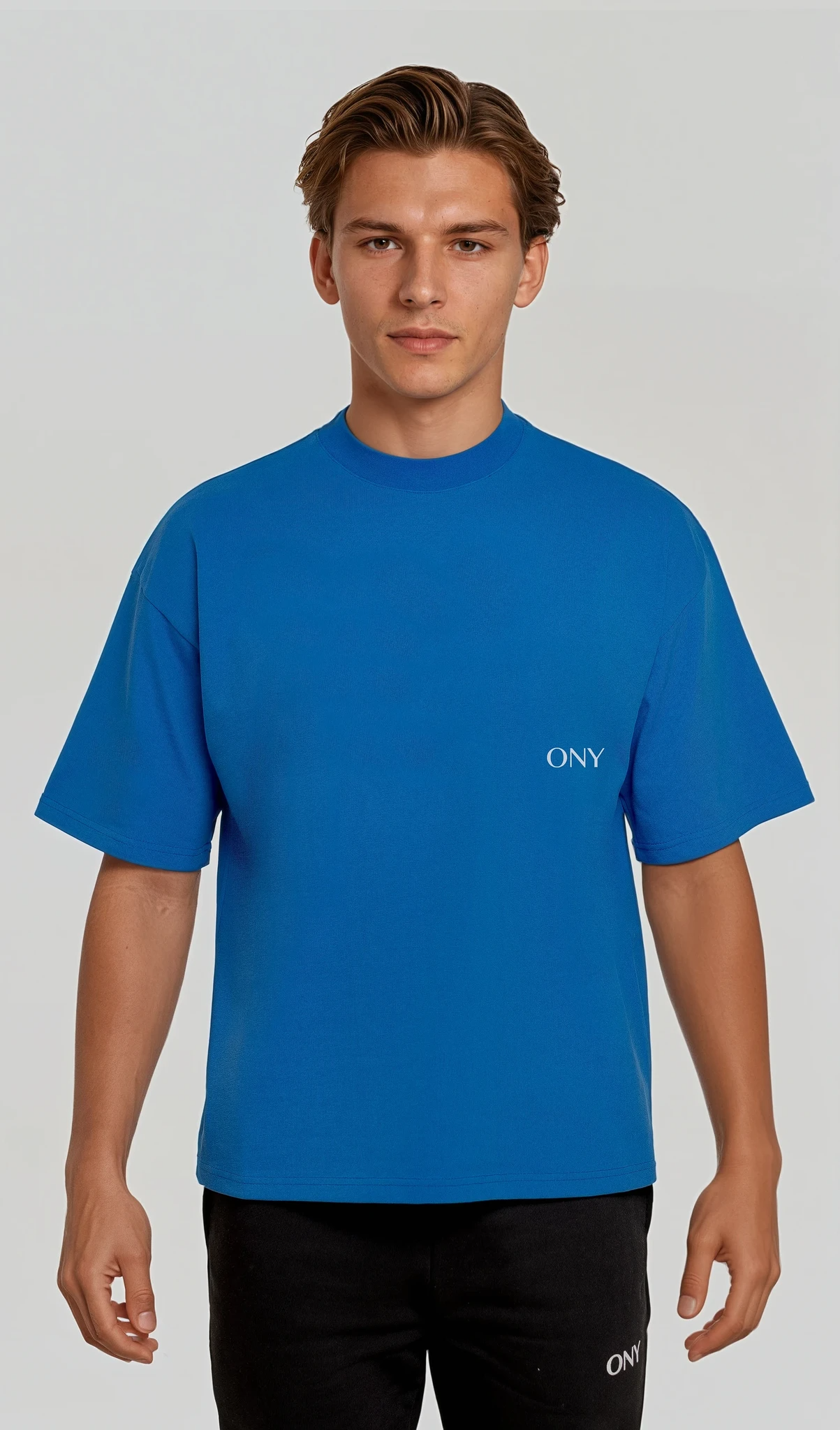 BLUE BOXY FIT T-SHIRT