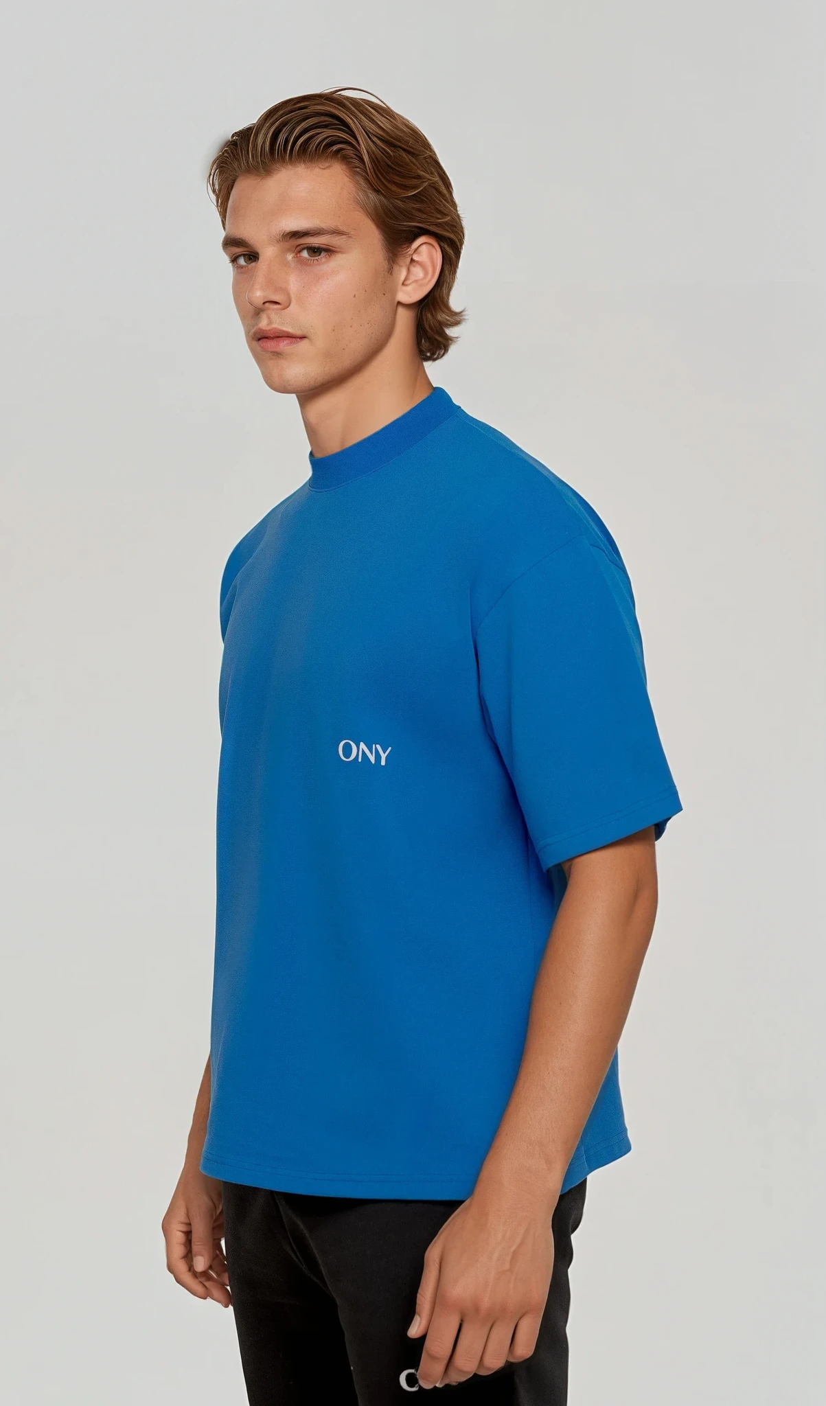 BLUE BOXY FIT T-SHIRT