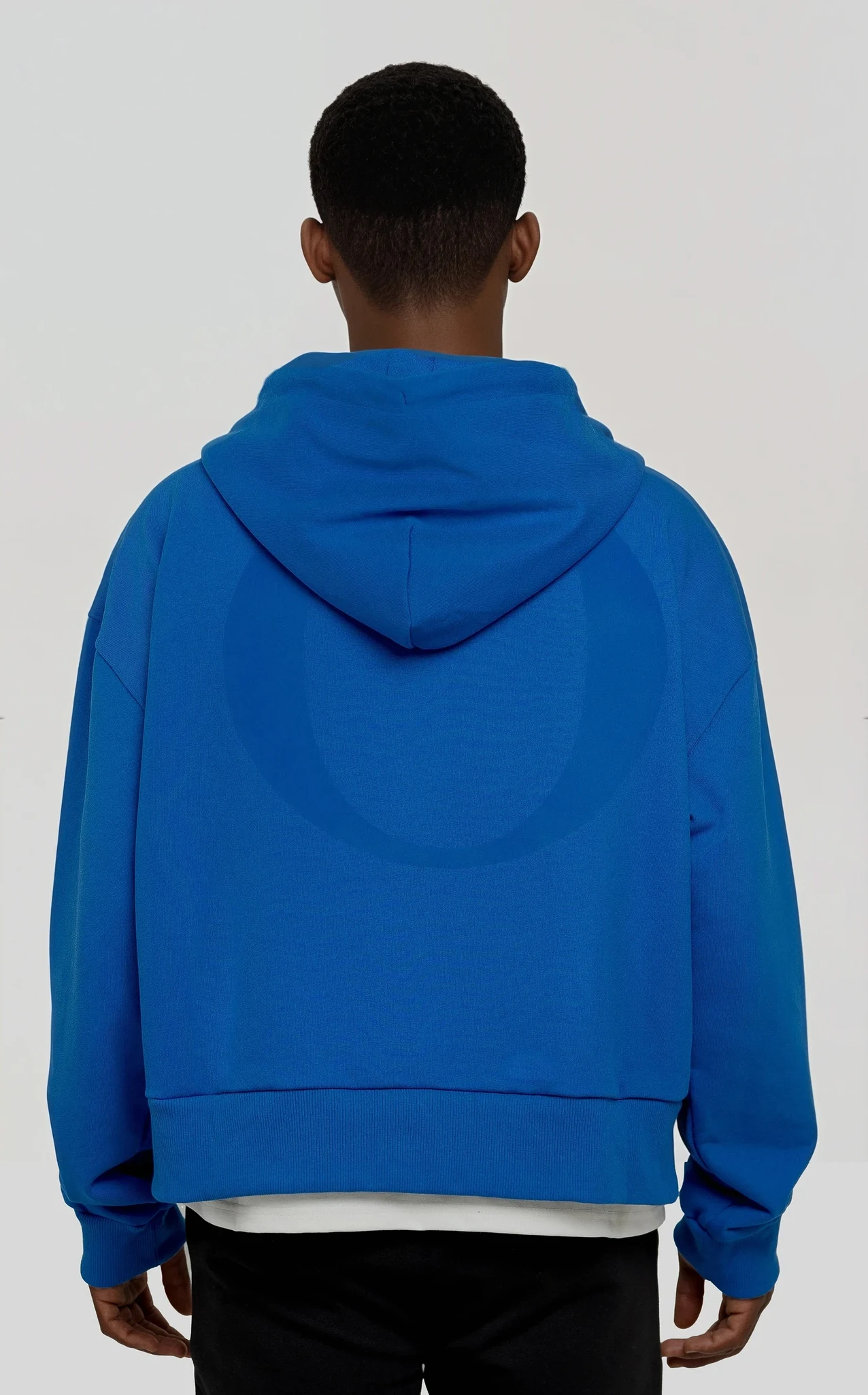 BLUE DROPPED SHOULDER HOODIE - ONY