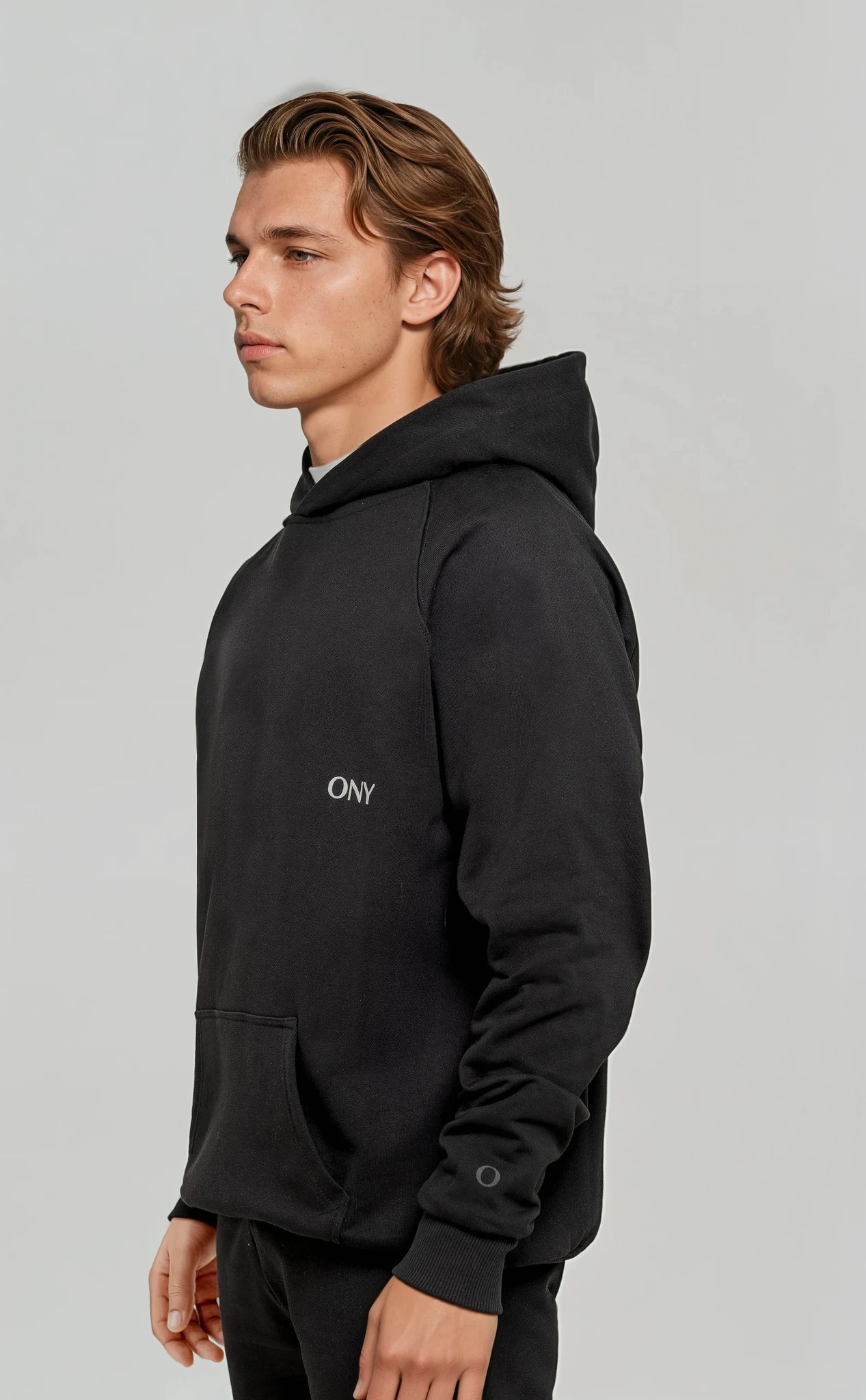 BLACK OVERSIZED HOODIE - ONY