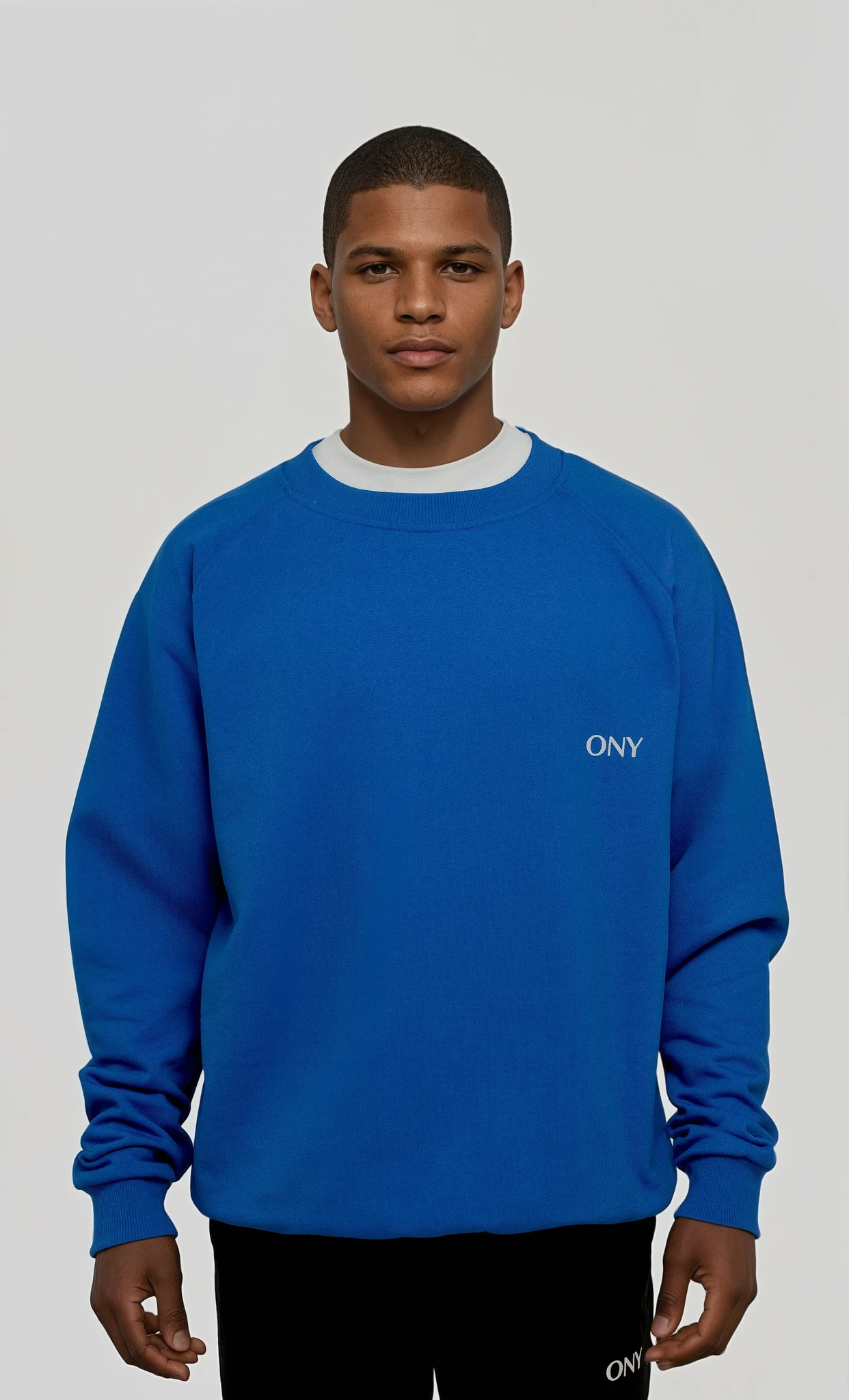 BLUE OVERSIZED SWEATER