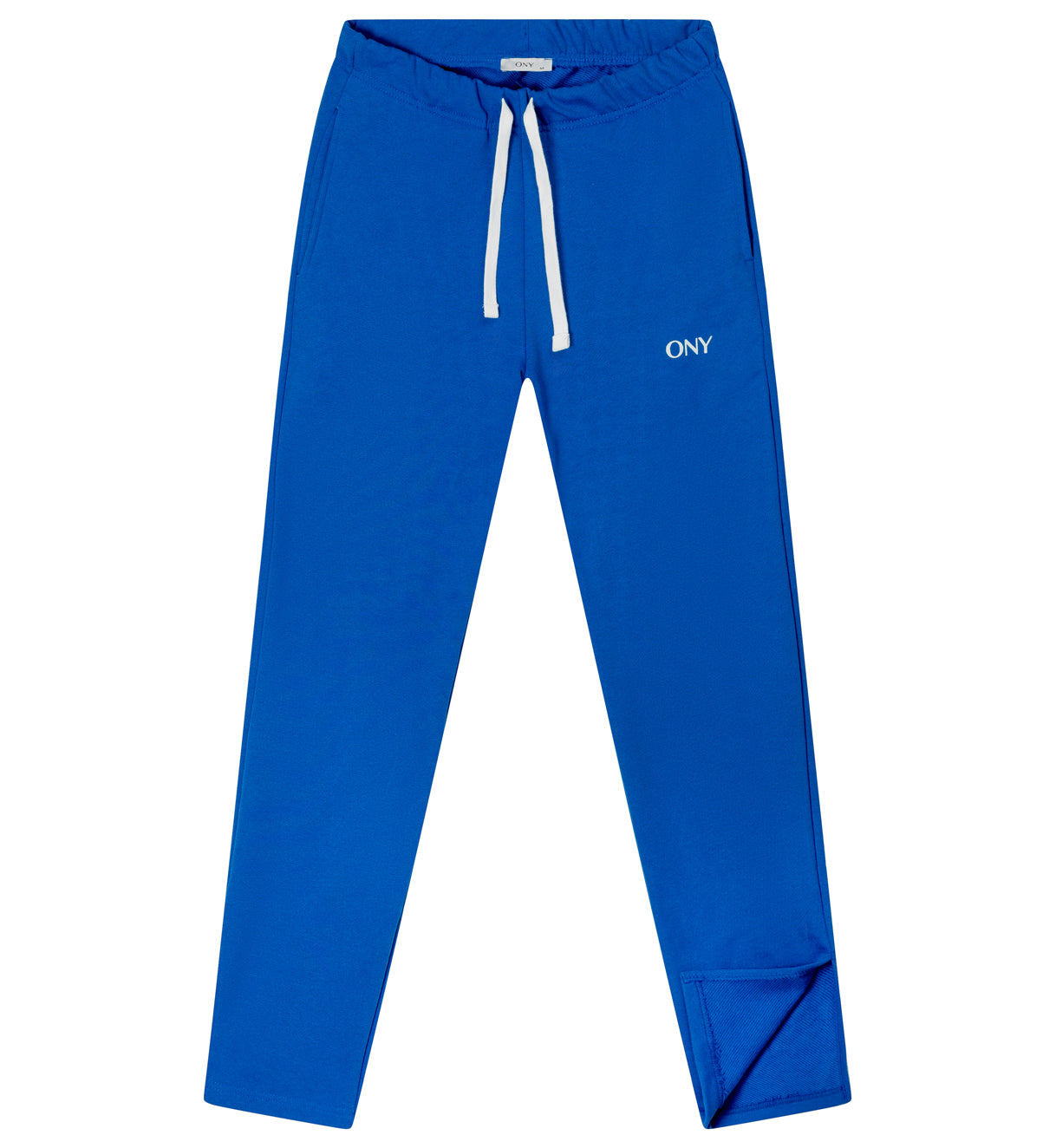 Blue unisex split sweatpants - 100% cotton