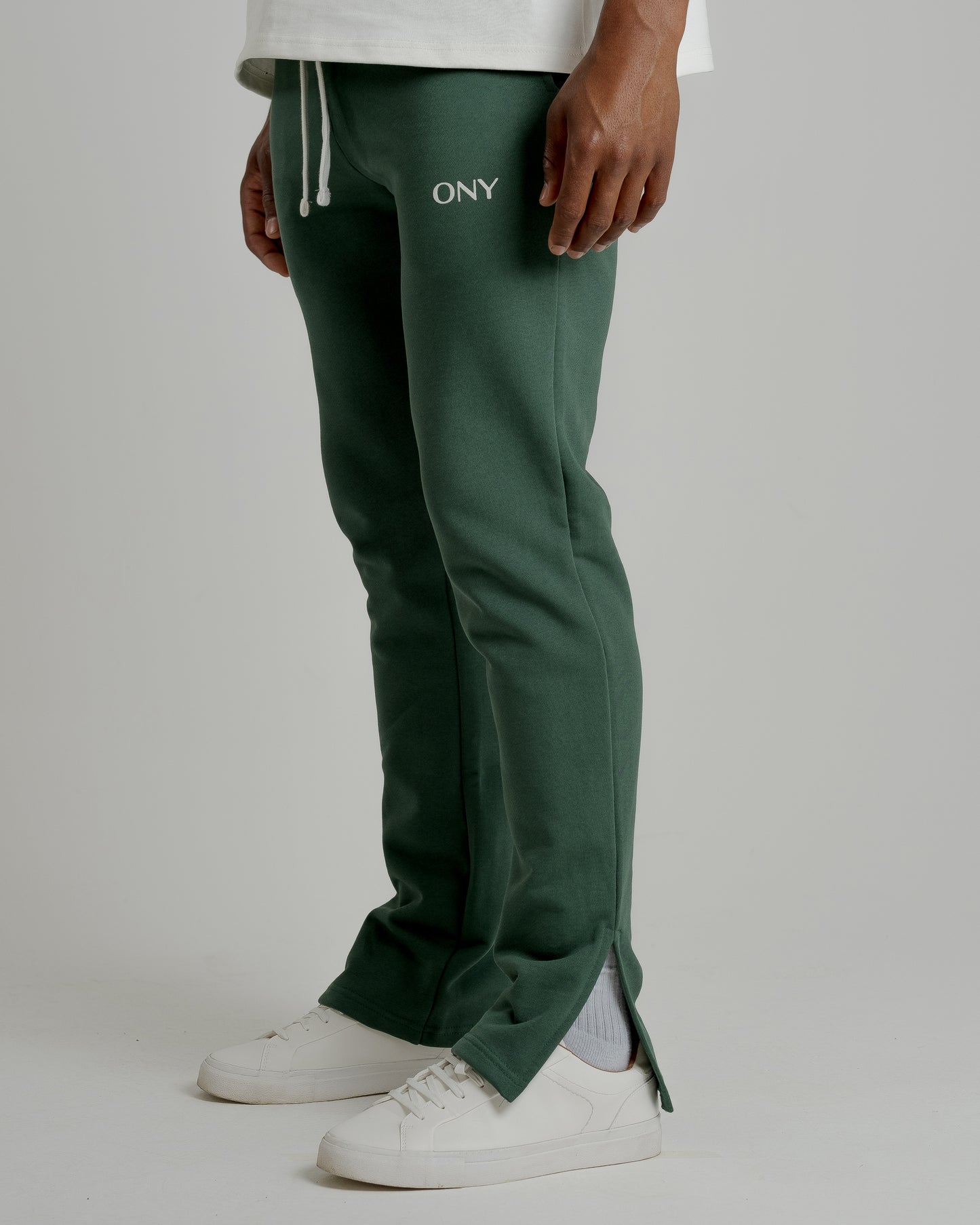 GREEN SPLIT SWEATPANTS