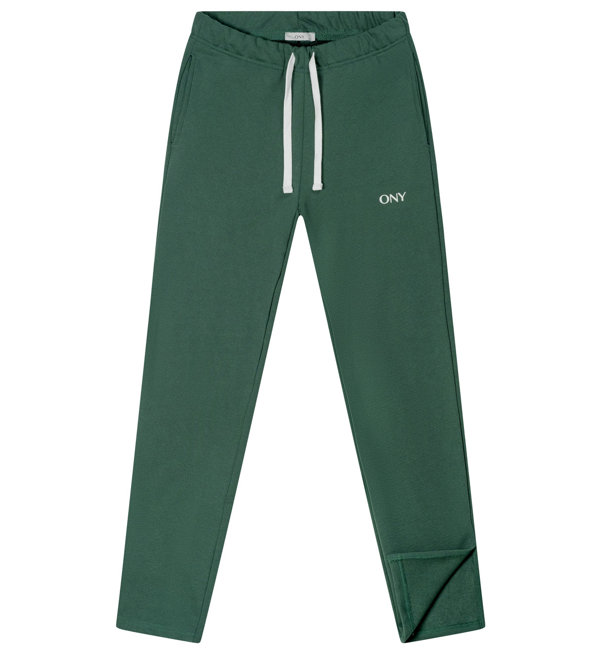 Green unisex split sweatpants - 100% cotton