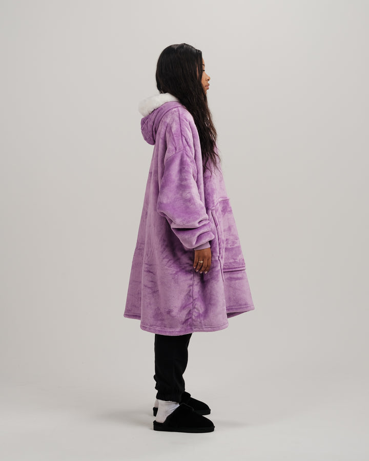 ONY Furlined Hoodie Blanket - Purple