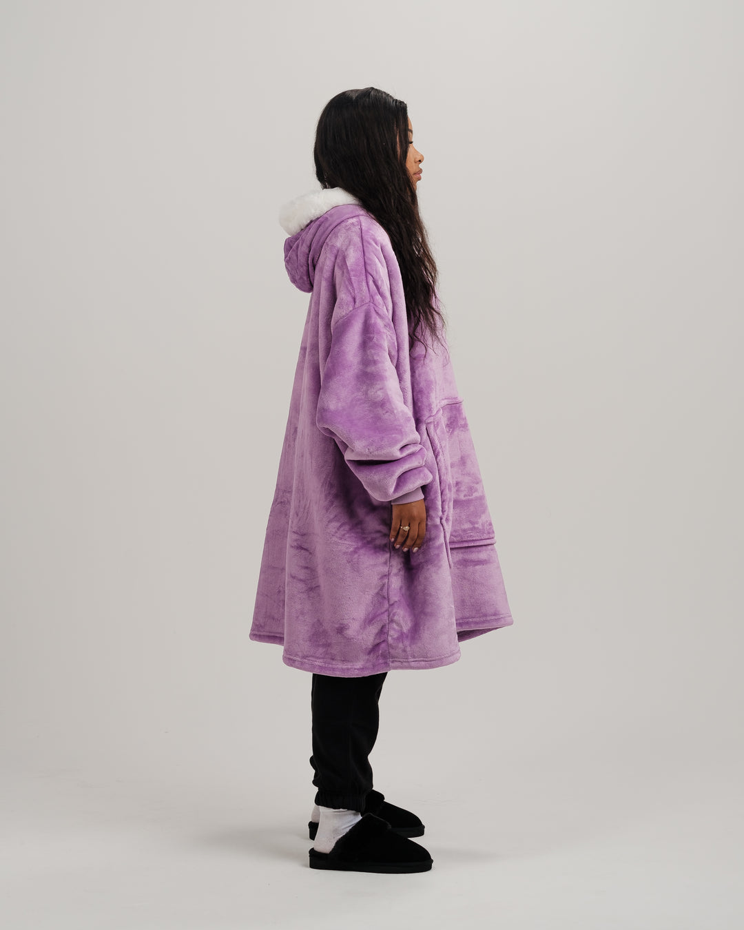 ONY Furlined Hoodie Blanket - Purple - It's Ony