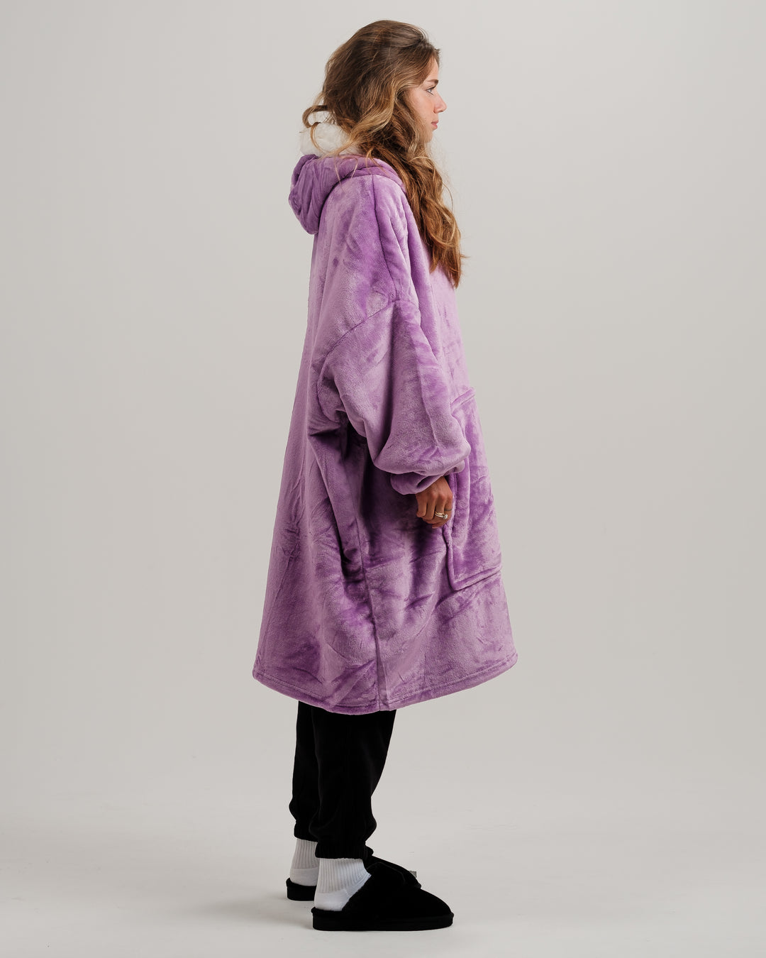 ONY Furlined Hoodie Blanket - Purple - It's Ony