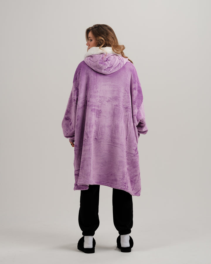ONY Furlined Hoodie Blanket - Purple - It's Ony
