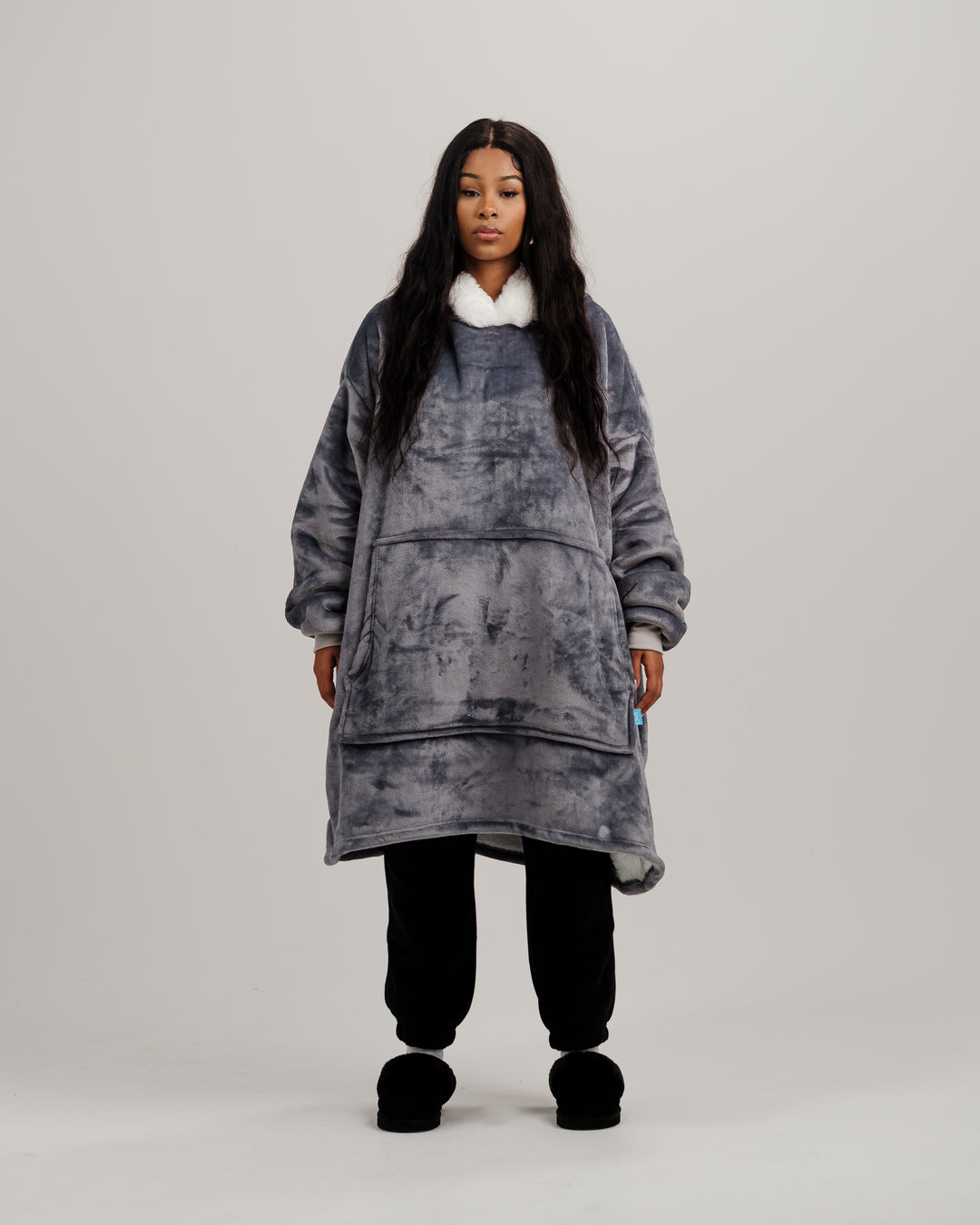 ONY Furlined Hoodie Blanket - Grey - It's Ony