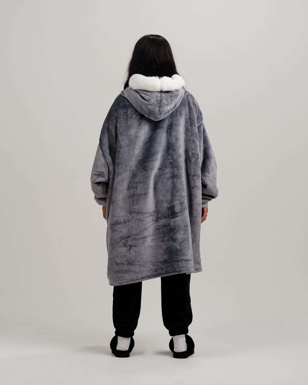 ONY Furlined Hoodie Blanket - Grey - It's Ony