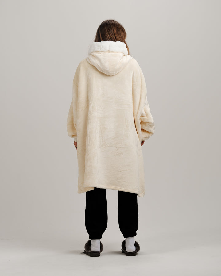 ONY Furlined Hoodie Blanket - Cream - It's Ony