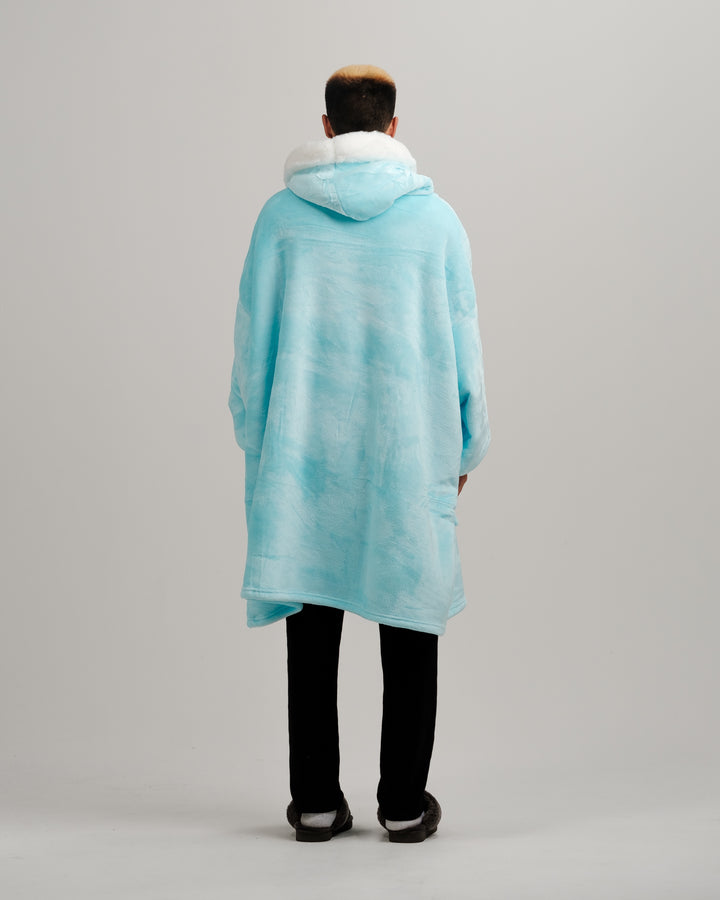 ONY Furlined Hoodie Blanket -  Blue - It's Ony
