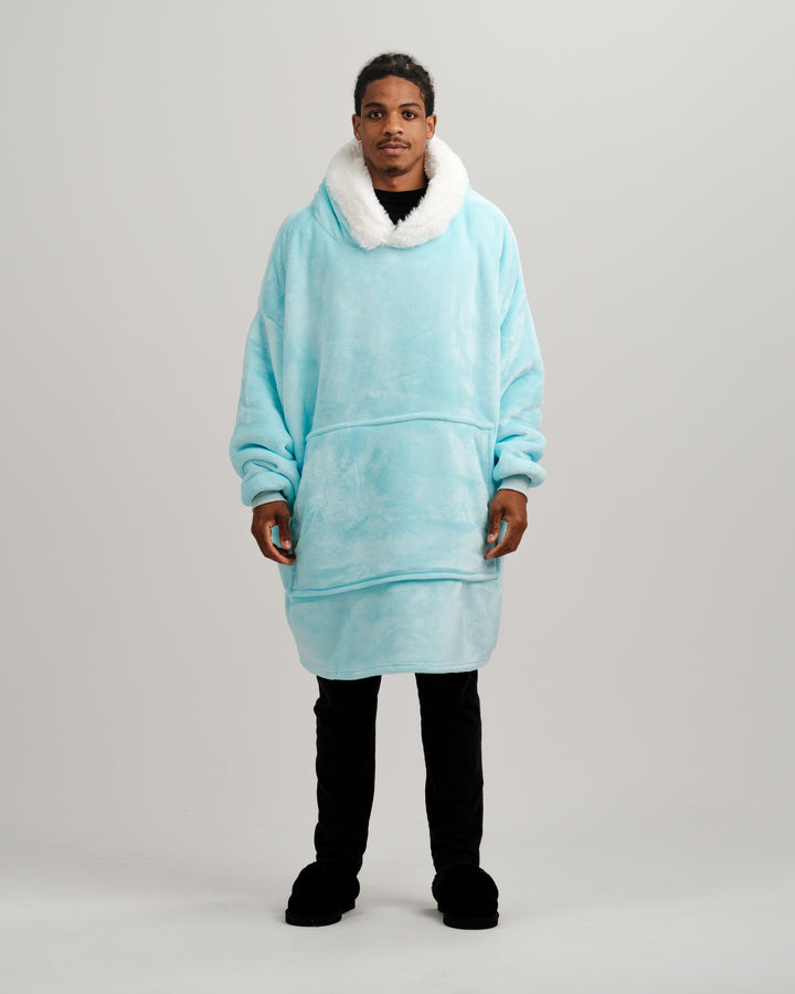ONY Furlined Hoodie Blanket -  Blue