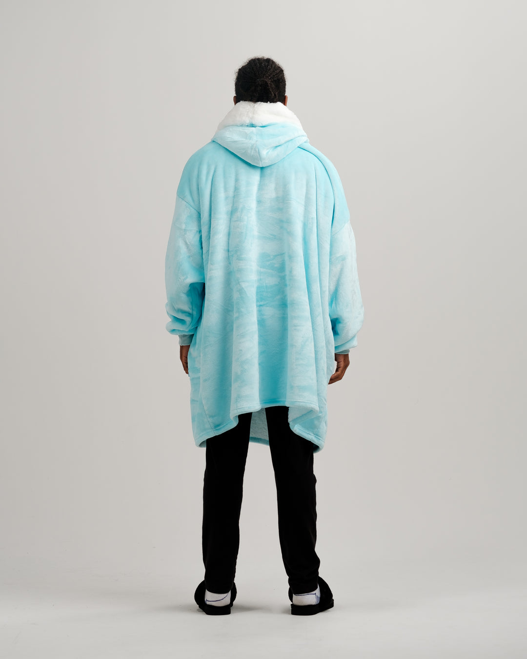 ONY Furlined Hoodie Blanket -  Blue