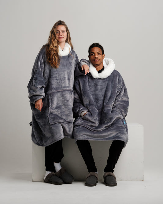 ONY Furlined Hoodie Blanket - Grey - It's Ony