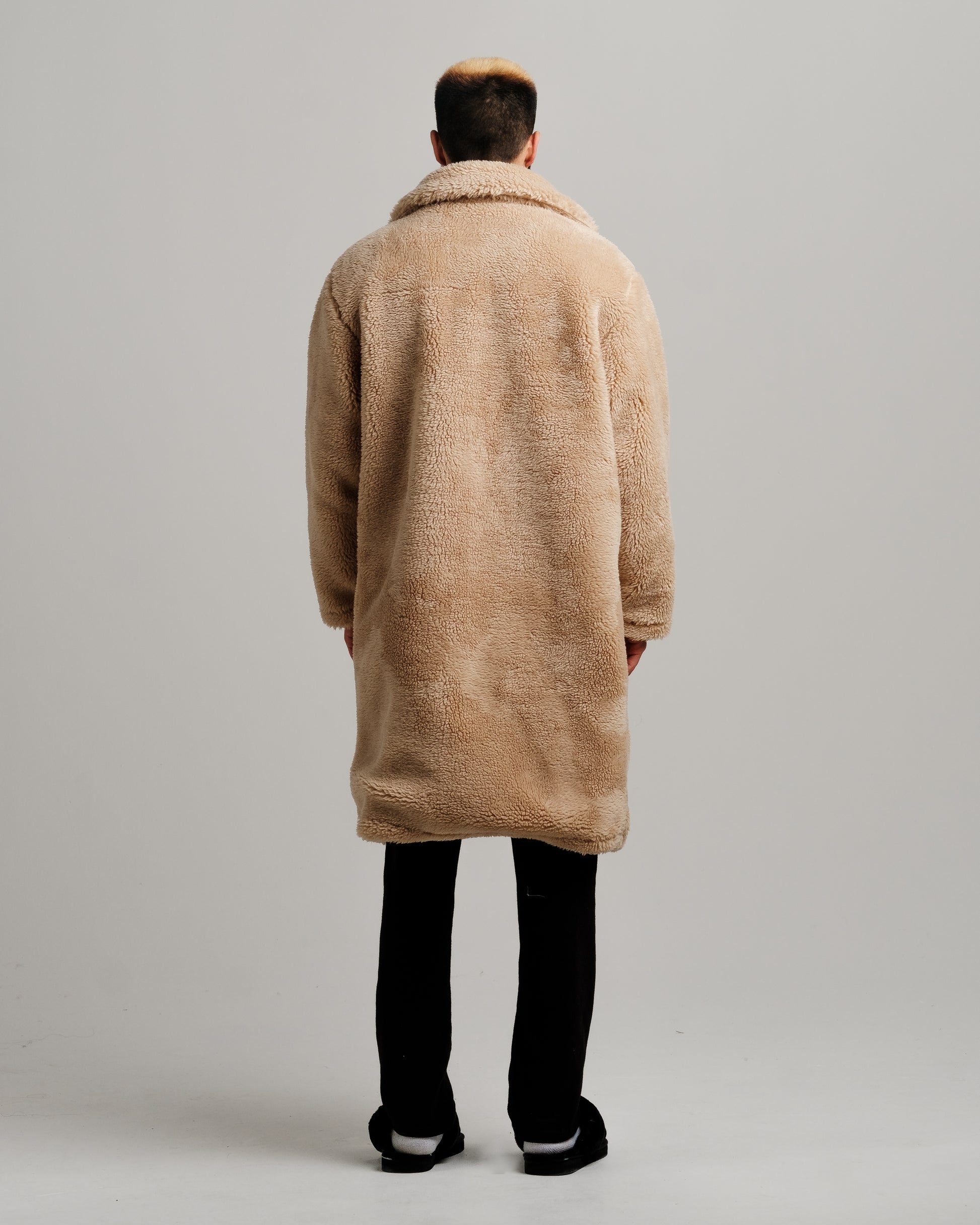 ONY Oversized Sherpa Trench Coat - Camel - It's Ony