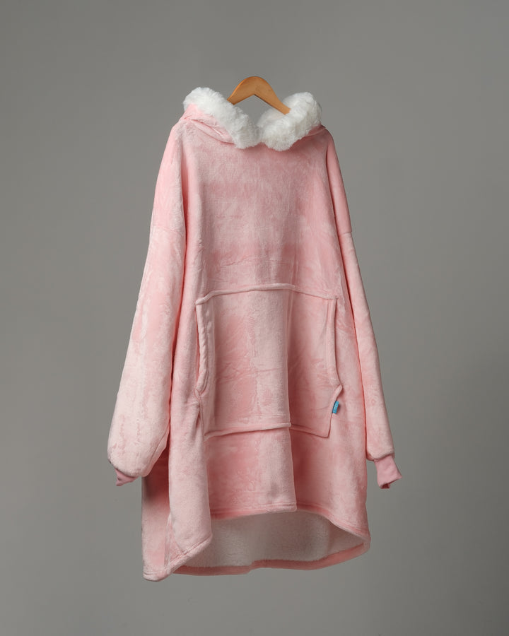 ONY Furlined Hoodie Blanket - Pink - It's Ony