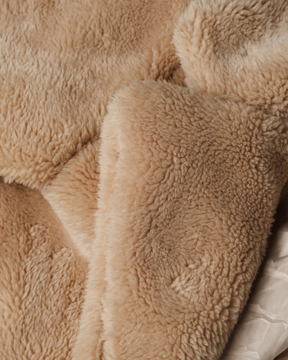 ONY Oversized Sherpa Trench Coat - Camel - It's Ony