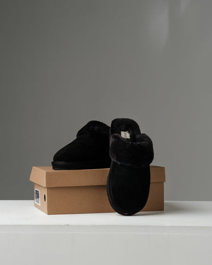 ONY Wool Slippers - Black - It's Ony