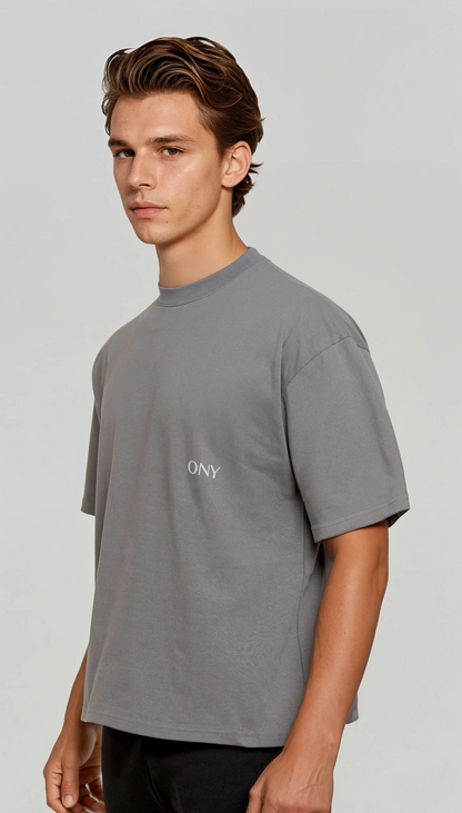 GREY BOXY FIT T-SHIRT