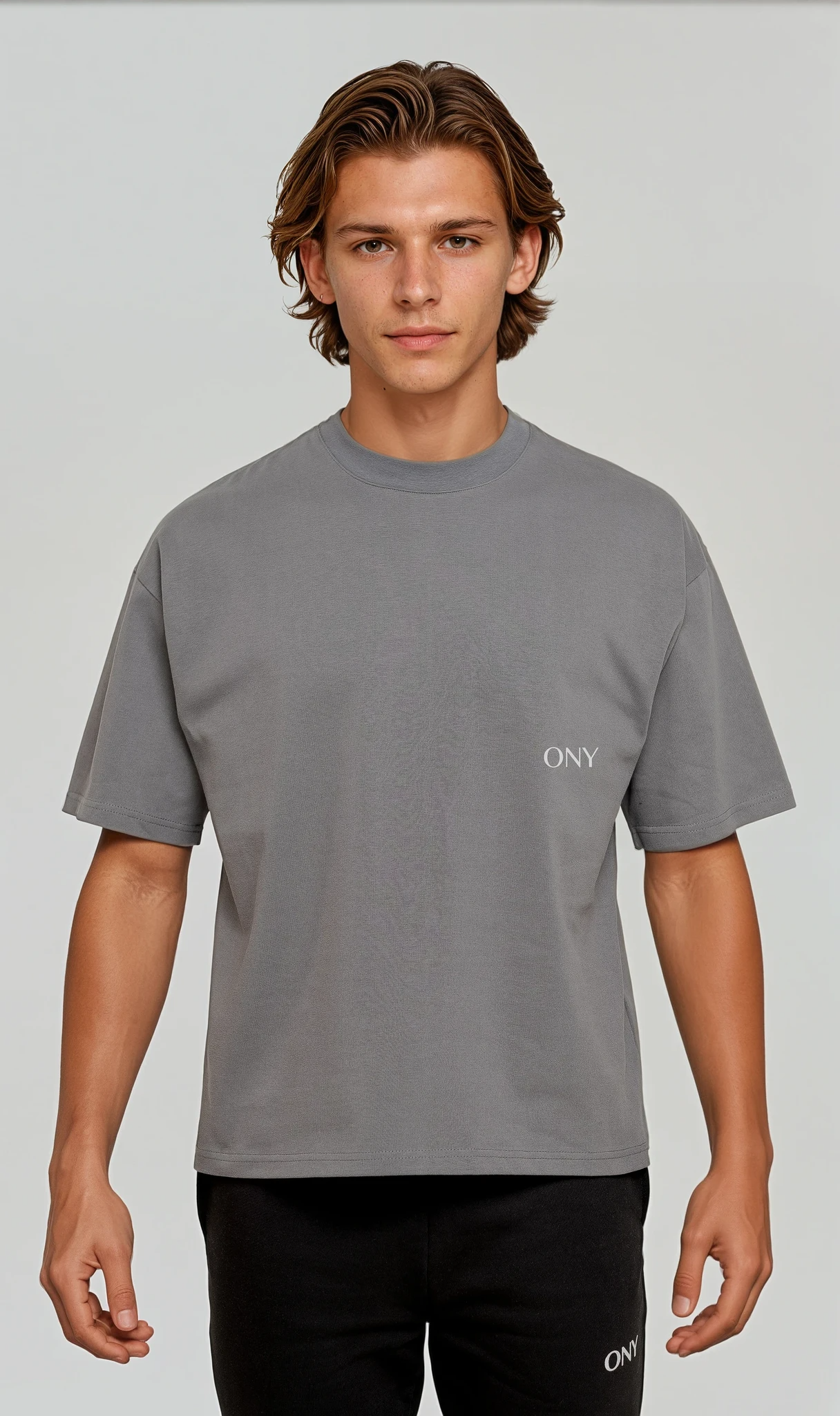 GREY BOXY FIT T-SHIRT