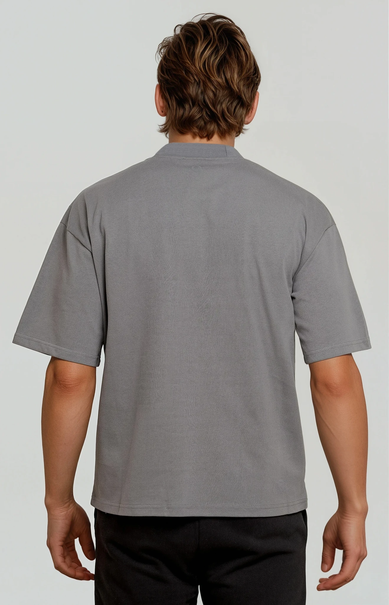 GREY BOXY FIT T-SHIRT