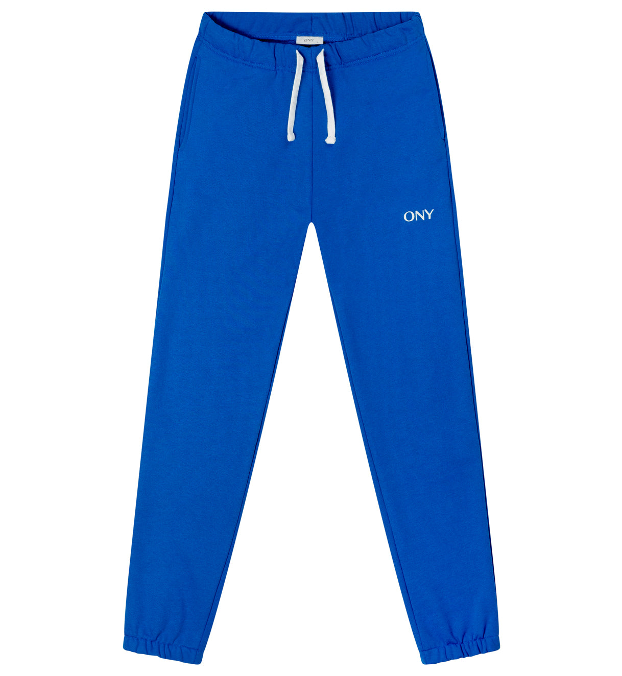 Blue cuffed sweatpants - 100% cotton.