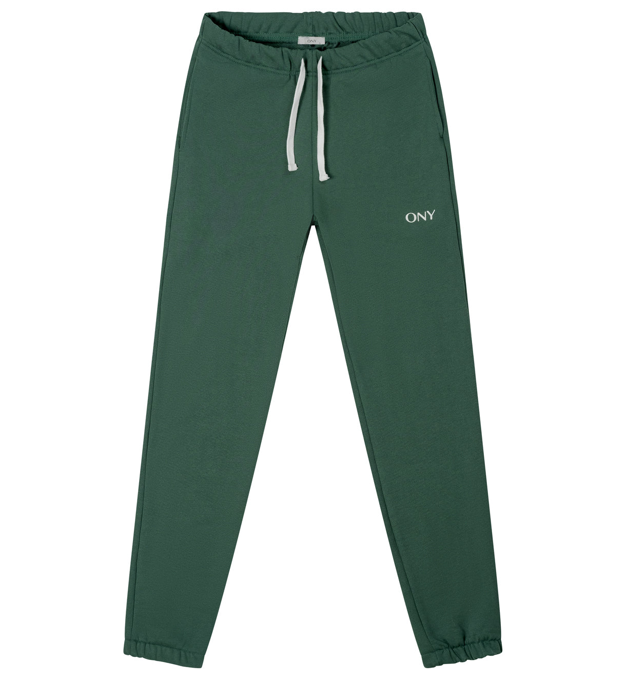 Green cuffed sweatpants - 100% cotton.