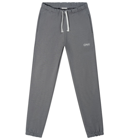 Grey cuffed sweatpants - 100% cotton.