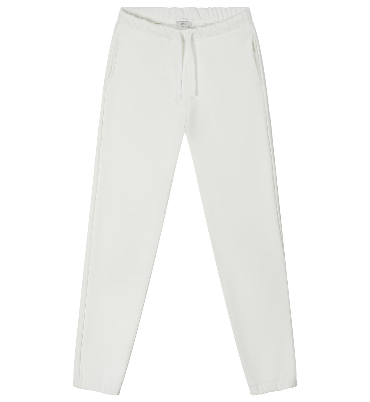 Off-white cuffed sweatpants - 100% cotton.