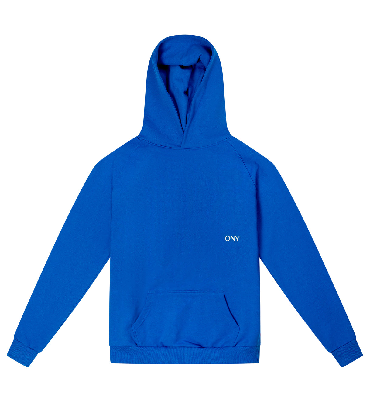 Blue oversized hoodie - 100% cotton.