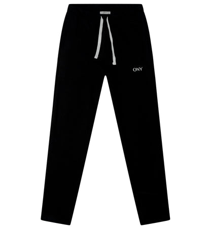 Black unisex split sweatpants - 100% cotton 