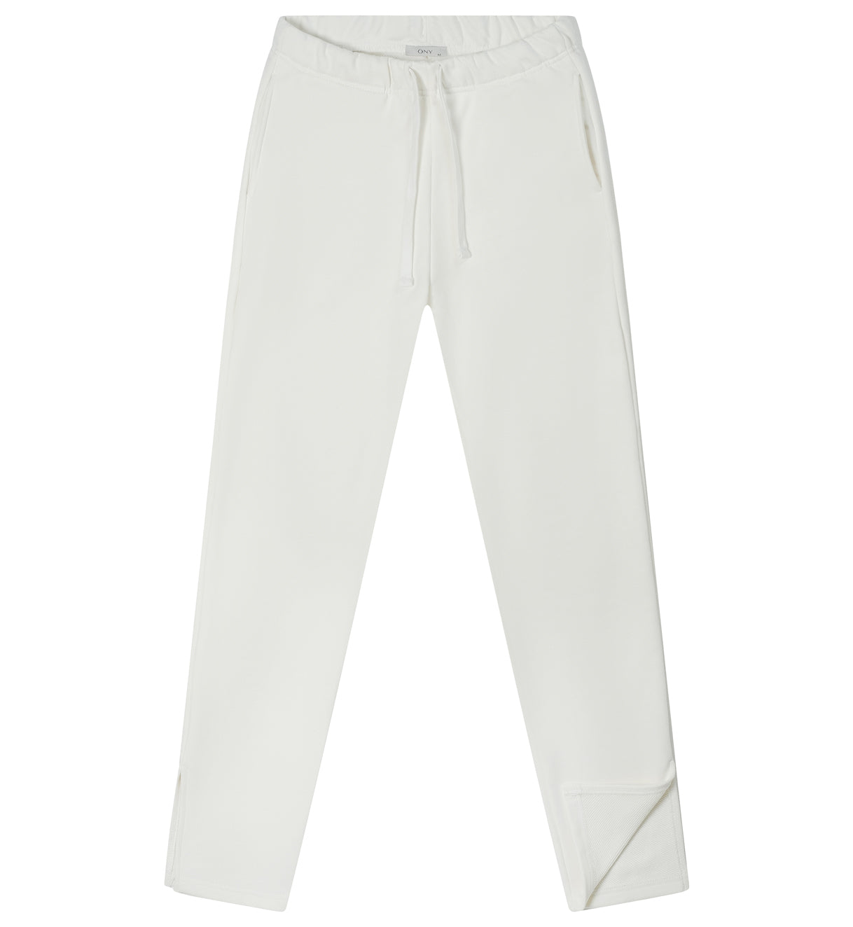 Off-white unisex split sweatpants - 100% cotton.