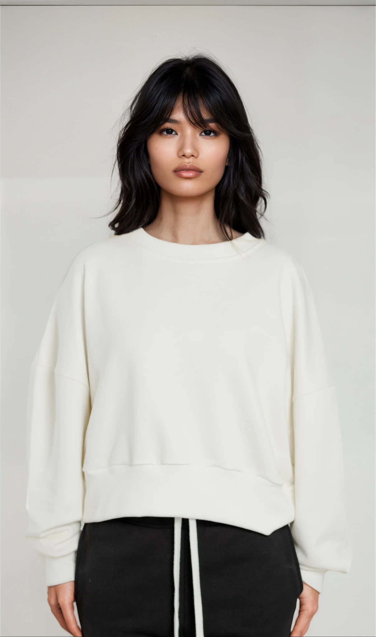 OFF-WHITE WOMEN'S CROPPED SWEATER