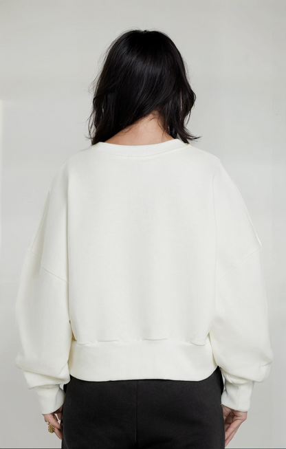 OFF-WHITE WOMEN'S CROPPED SWEATER