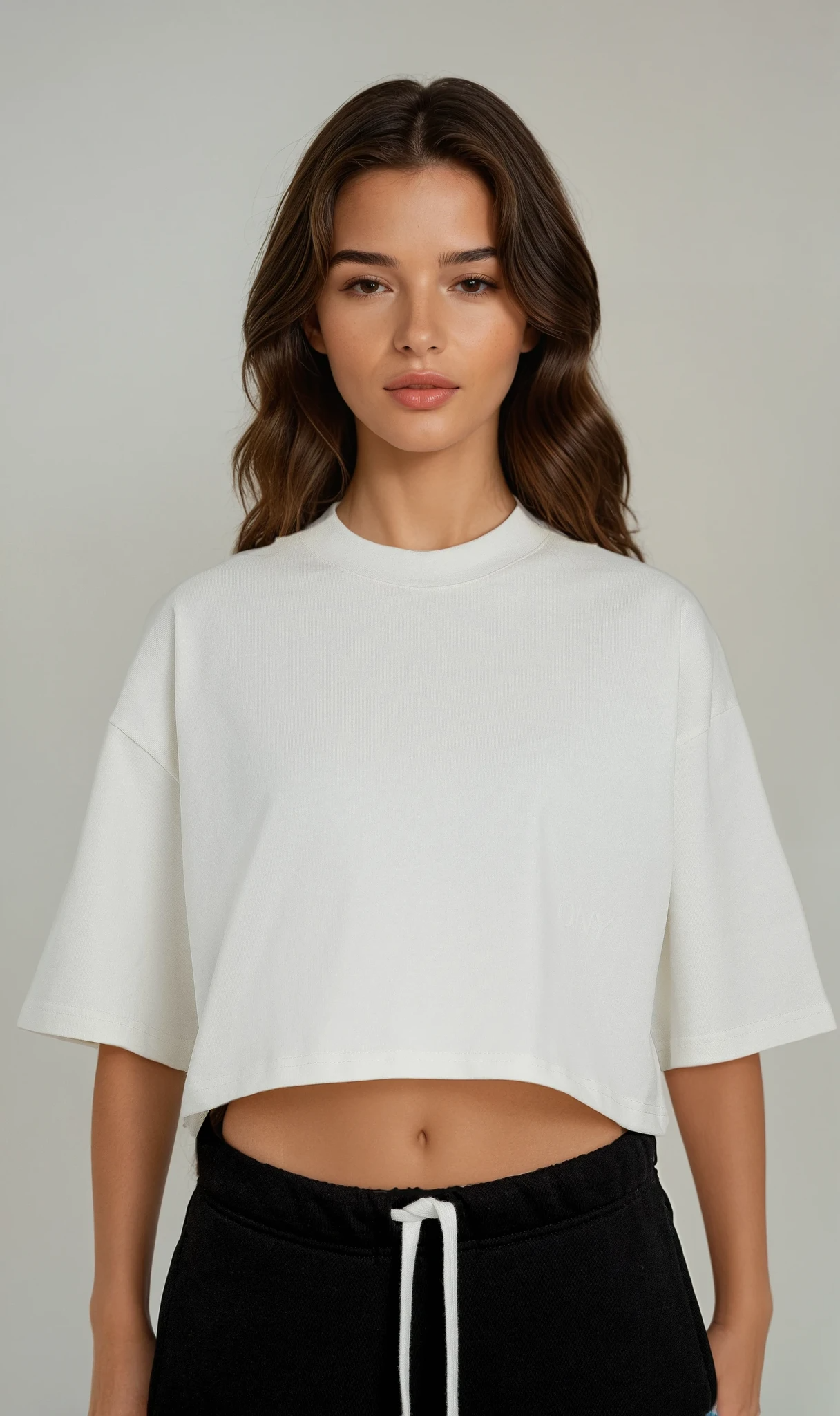 OFF-WHITE WOMEN'S CROPPED T-SHIRT