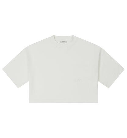 Off-white women's cropped t-shirt - 100% cotton.