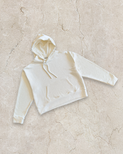 Off-white dropped shoulder hoodie - 100% cotton.